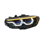 Ikon V3 LED Headlights Assembly for BMW 4 Series F32/F36 & M4 F82/F80 | Three-Color DRL Upgrade | Plug & Play