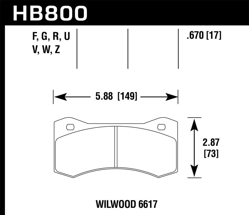 Hawk ER-1 Motorsports Brake Pads