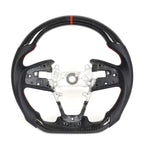 LED Carbon Fiber Steering Wheel for Honda Civic 10th Gen Type R FK8 2017–2021 Full Leather Hydro-Dip Carbon Fiber