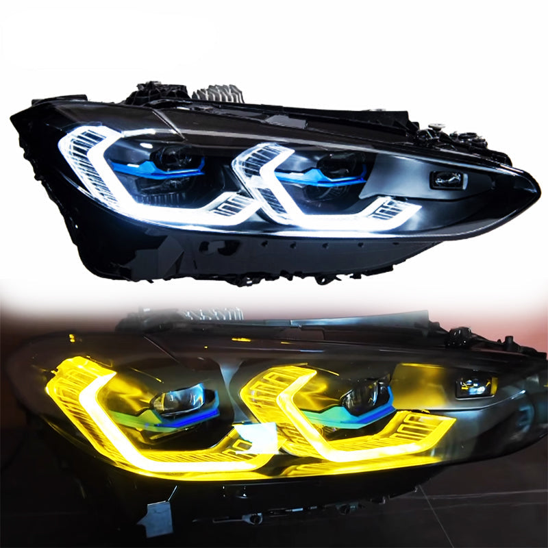 Dual Color Laser Style LED Headlights Assembly for BMW 4 Series G22 / M3 G80 / M4 G82 (2021–2023)