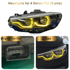 V2 IKON Dual-Color LED Headlights for BMW F32/F36/F80/F82 2014-2020