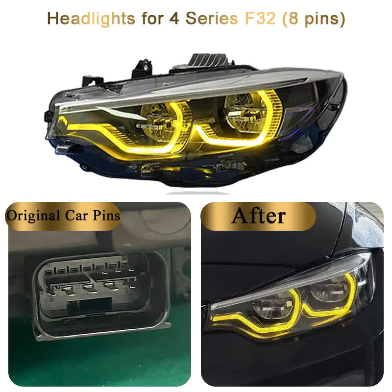 V2 IKON Dual-Color LED Headlights for BMW F32/F36/F80/F82 2014-2020