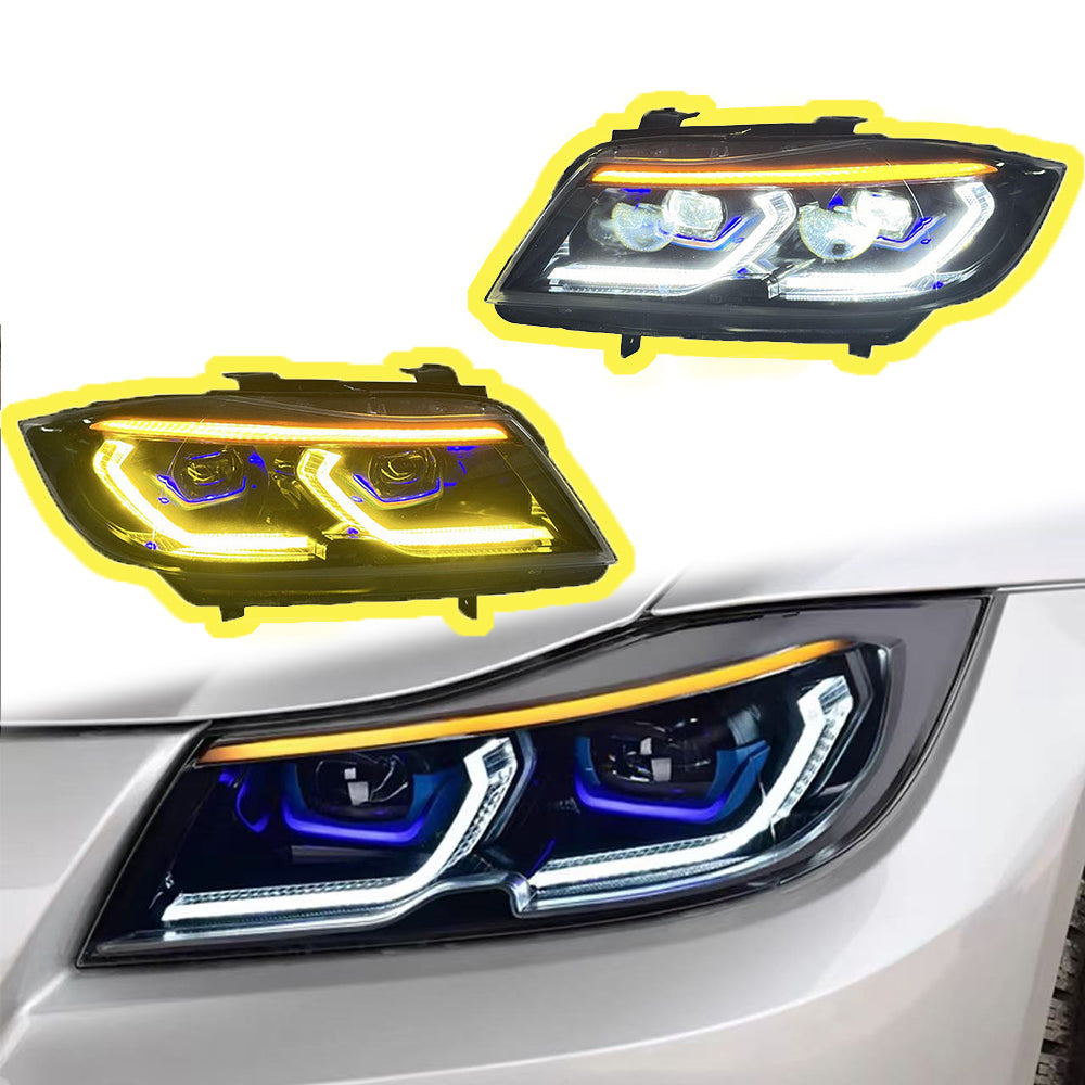 Dual-Color LED Headlights for BMW 3 Series E90/E91 2005-2012