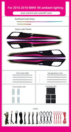 BMW X5 F15 / X6 F16 Interior 64-Color Galaxy Style LED Ambient Light Kit 2013 - 2018