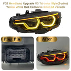 V3 Smoked IKON Tri-Color LED Headlights for BMW F32/F36/F80/F82 M3 & M4 2013-2019