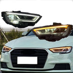 LED Headlights for Audi A3 / S3 / RS3 2017–2020 Plug-and-Play Projector Assembly