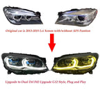 G12 Style Dual-Color LED Headlights for BMW 7 Series F01/F02 2009-2015