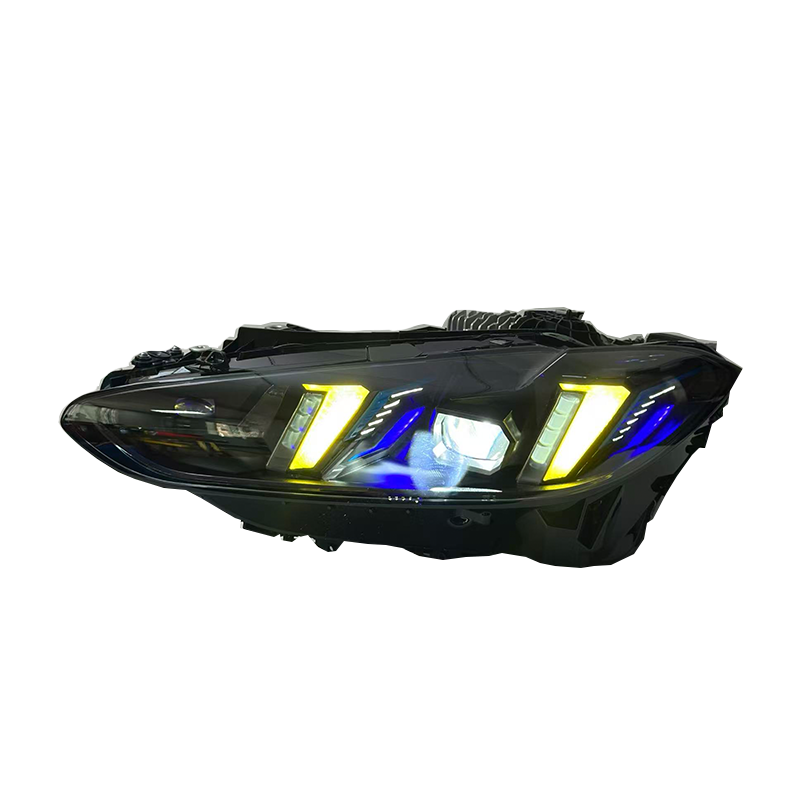 V3 Smoked Snake Eye Tri-Color LED Headlights for BMW G22 4 Series, G80 M3 & G82 M4 2021-2025