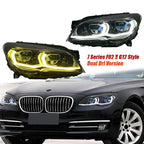 G12 Style Dual-Color LED Headlights for BMW 7 Series F01/F02 2009-2015