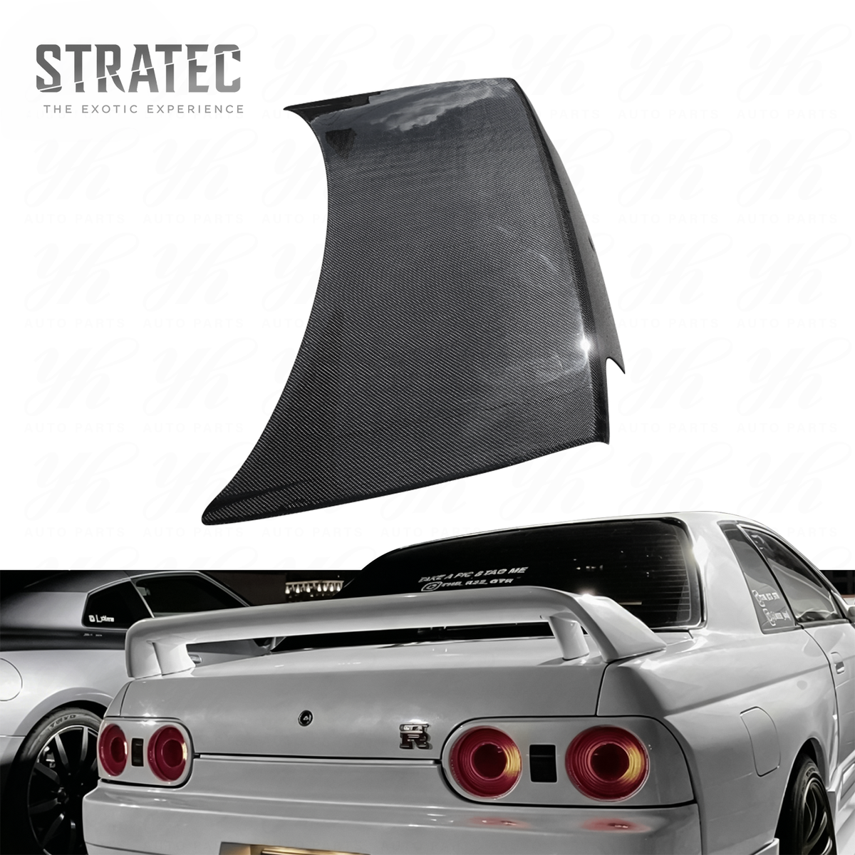OEM Style Carbon Fiber Rear Trunk for Nissan Skyline GTR R32 by Stratec Systems