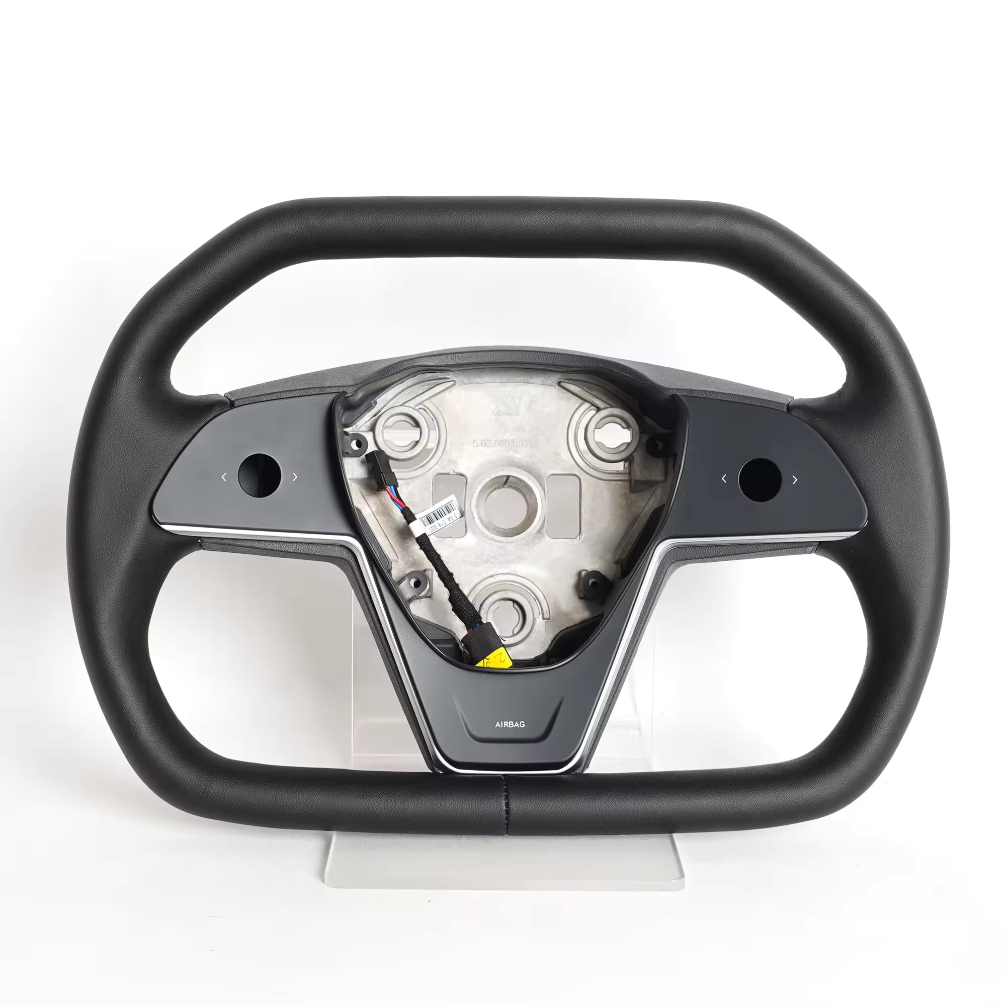 Cybertruck Style Heated Full Leather Steering Wheel for Tesla Model 3 & Model Y