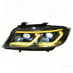 BMW E90 Tri-Color DRL LED Headlights Smoked Upgrade 2005–2011