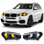 Snake Eyes Style LED Headlights Assembly for BMW X5 F15 (2013–2019)
