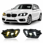 Snake Eyes Style Dual DRL LED Headlights Assembly for BMW 1 Series F20 F21 (2012–2014)