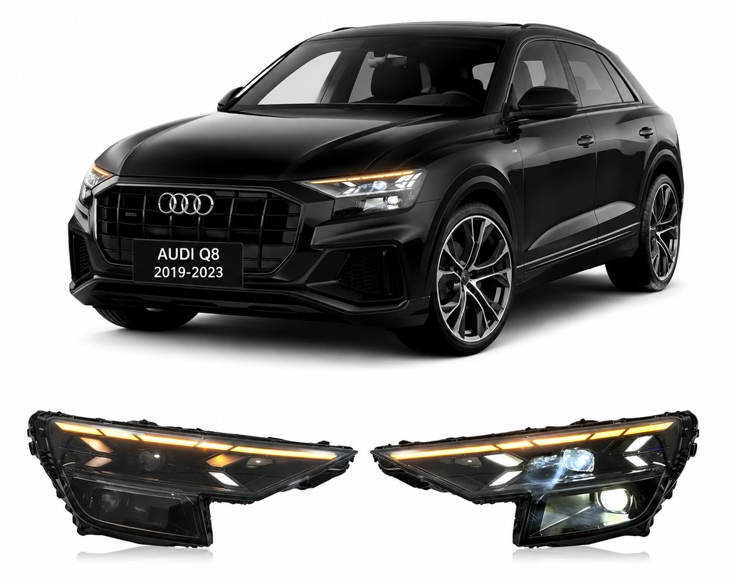 LED Headlights for Audi Q8 2019–2023 Plug-and-Play Headlight Assembly