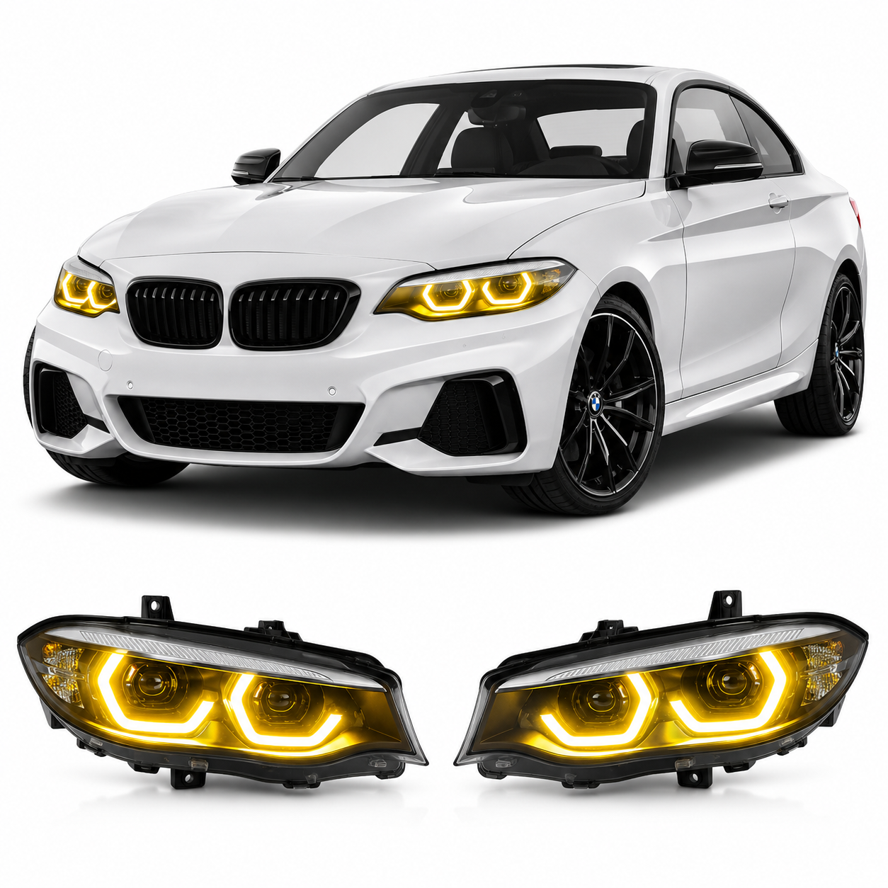 Dual-Color LED DRL Modules for BMW F22/F23 2 Series LCI 2018-2020