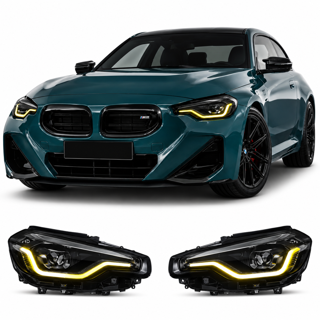 Dual-Color LED DRL Modules for BMW G42 2 Series & G87 M2 2022-2024