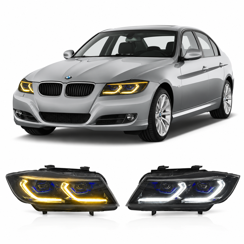 Dual-Color LED Headlights for BMW 3 Series E90/E91 2005-2012