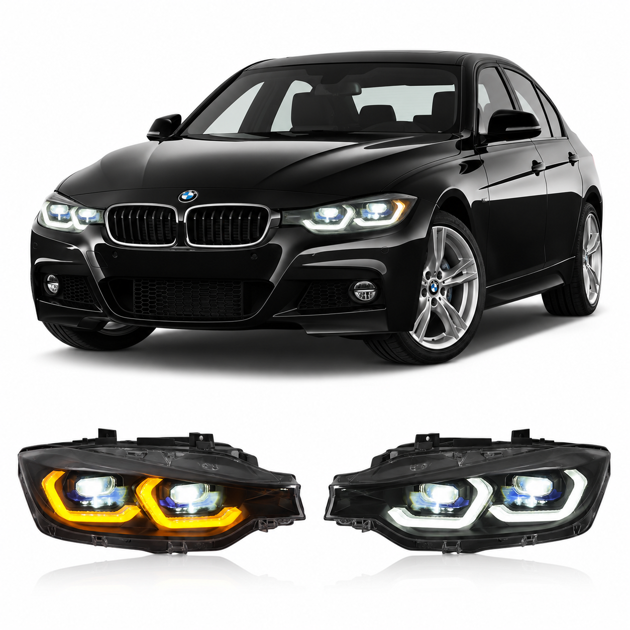 LED Headlights Assembly for BMW 3 Series F30 (2013–2018)