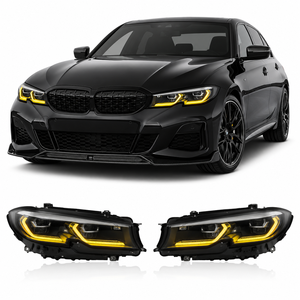 Yellow LED DRL Modules with Heatsink for BMW G20/G21/G28 3 Series 2020-2022