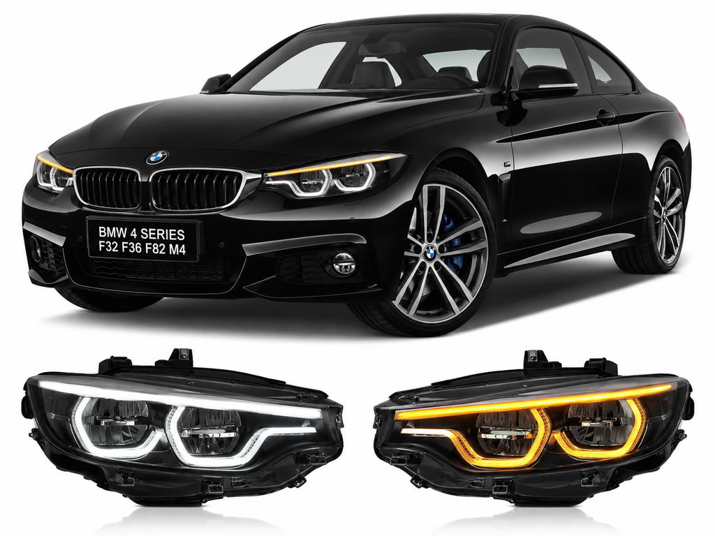 V2 IKON Style Color Switching LED Headlights for BMW 4 Series F32/F36 & M4 F82