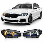 Dual Color LED Headlights Assembly for BMW 5 Series G30 G38 (2018–2020)