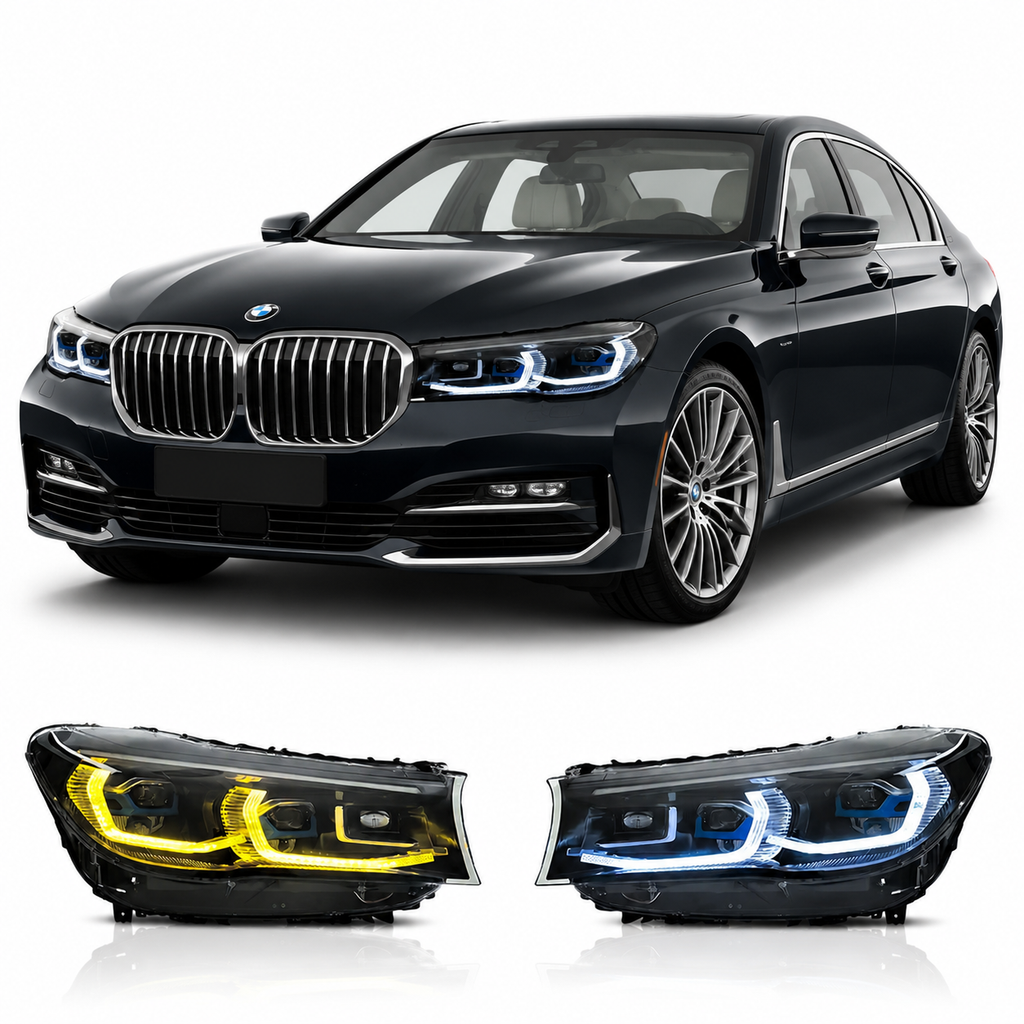 Dual Color LED Headlights Assembly for BMW 7 Series G12 (2016–2018)