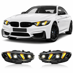 Snake Eye Dual-Color LED Headlights for BMW F32/F36/F80/F82 M3 & M4 2013-2019