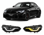Smoke/Shadow Laser Dual-Color LED Headlights for BMW M2 G42 / 2 Series 2022+