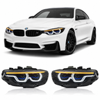 V3 IKON Tri-Color LED Headlights for BMW F32/F36/F80/F82 M3 & M4 2014-2020