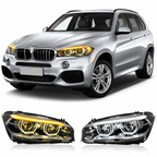 V2 Dual DRL LED Headlights Assembly for BMW X5 F15 (2014–2018)