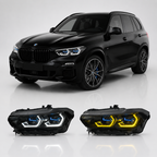 Laser LED Headlights Assembly for BMW X5 G05 (2019–2022) | Low & High Beam Laser Upgrade | Dual Color DRL | Plug & Play