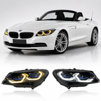 Dual Color LED Headlights Assembly for BMW Z4 E89 (2009–2016) | Laser Style Upgrade | Yellow & White DRL | Plug & Play