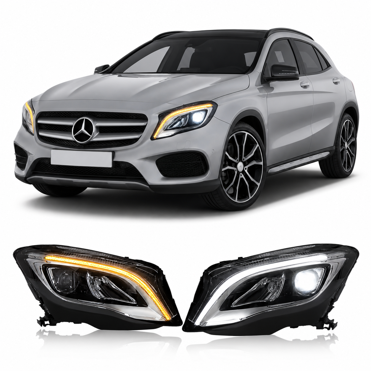 LED Headlights for Mercedes-Benz GLA-Class X156 2015-2019