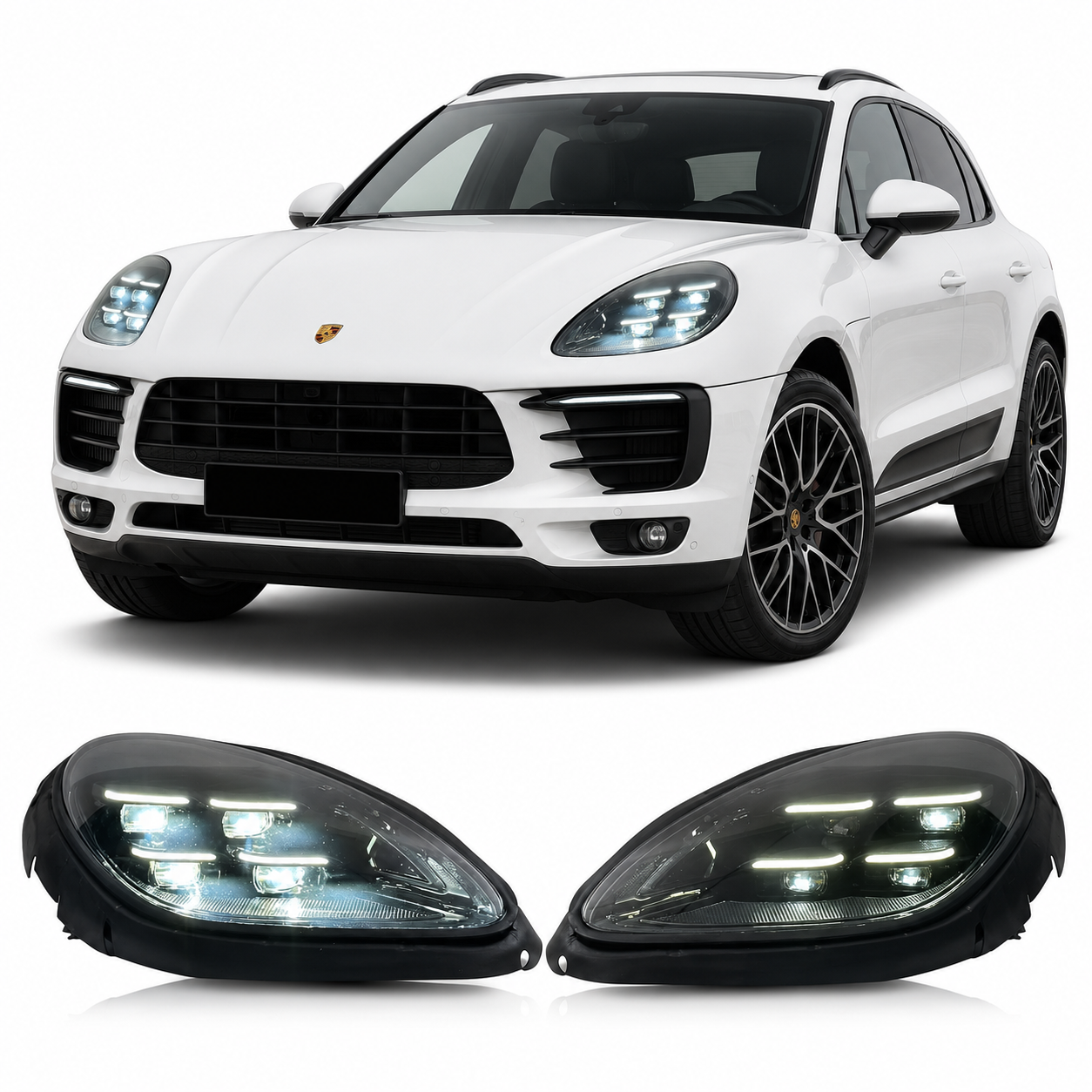 Matrix Style LED Headlights for Porsche Macan 95B 2014-2021