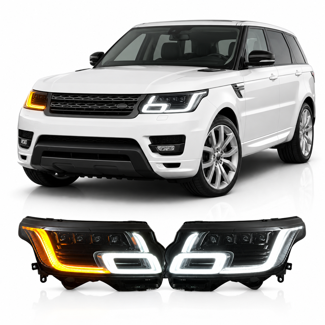 LED Headlights Assembly for Range Rover / Land Rover (2014–2017)