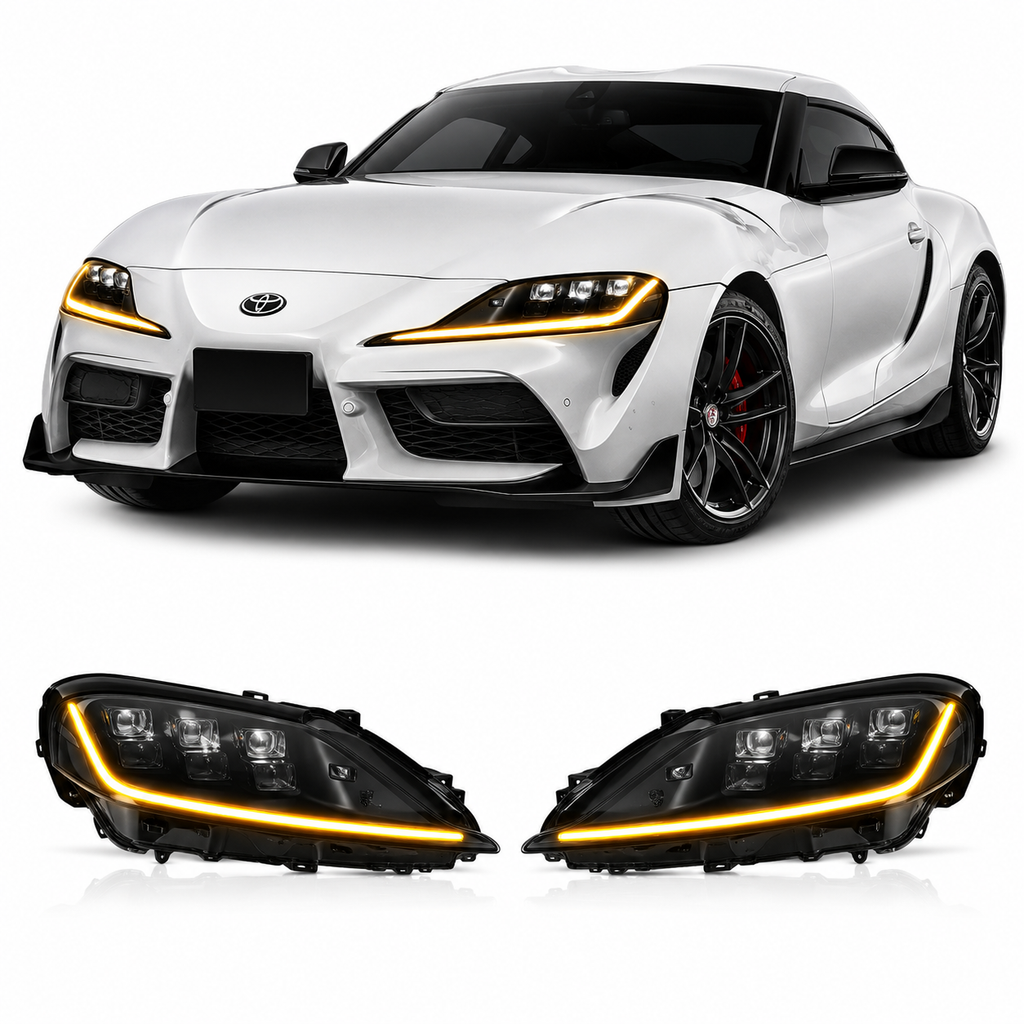Dual-Color LED DRL Modules for Toyota GR Supra A90/A91 2020-2024