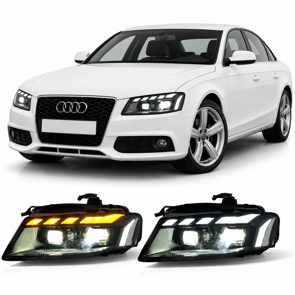 RS Style LED Headlights Assembly for Audi A4 (2008–2012)