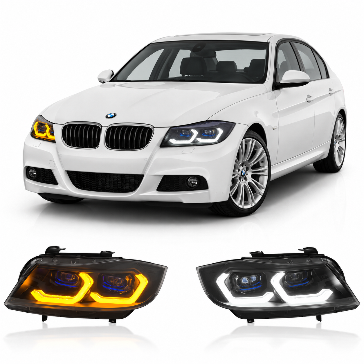 LED Headlights Assembly for BMW 3 Series E90 (2005–2012)