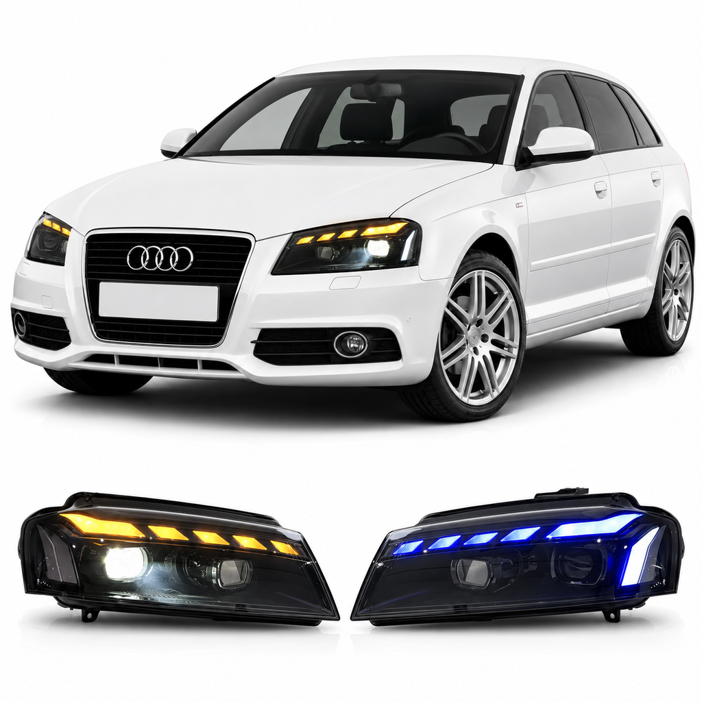 RS Style LED Headlights Assembly for Audi A3 (2008–2012)