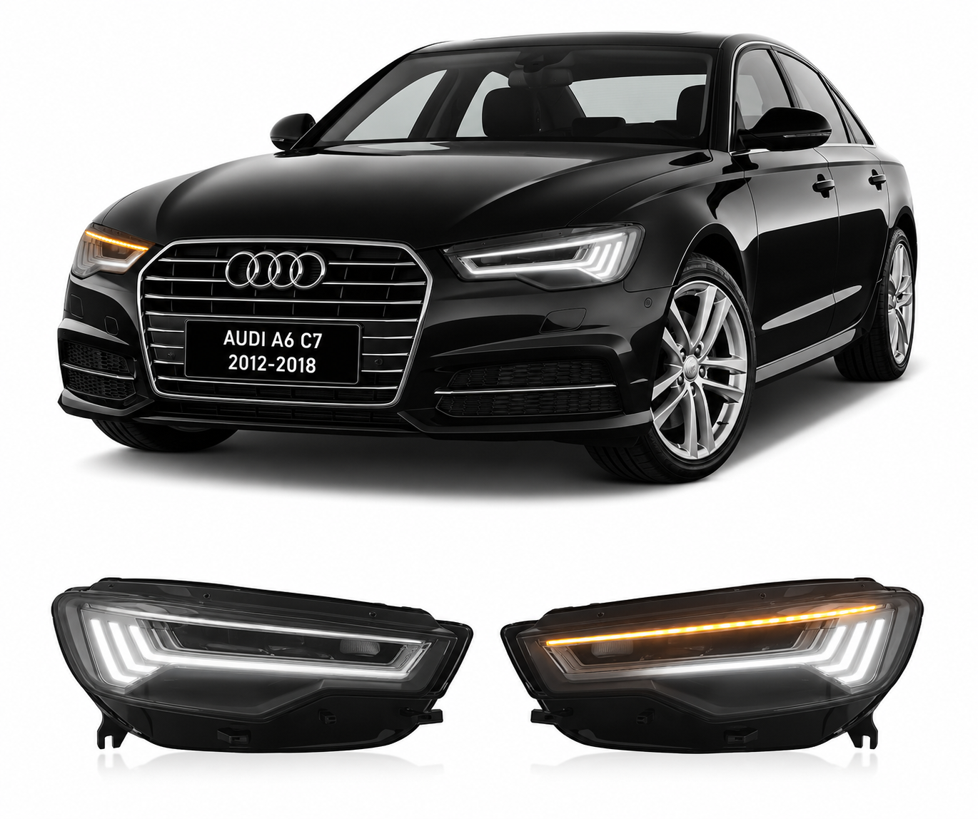 Matrix LED Headlights for Audi A6 C7 2012-2018
