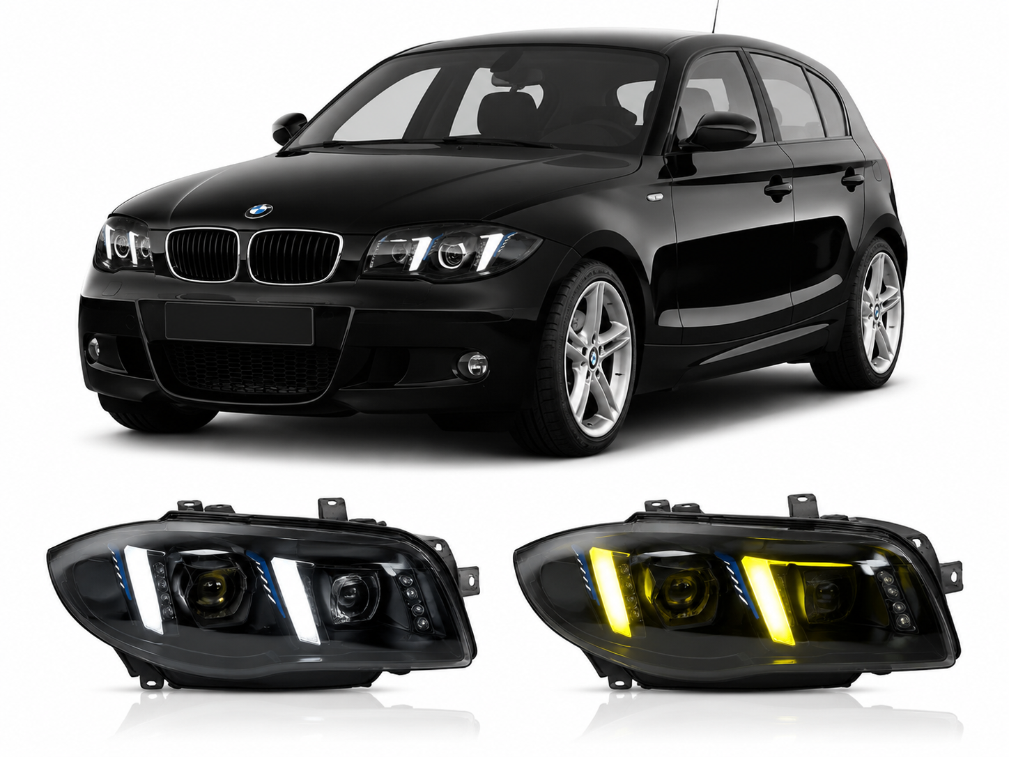 LED Headlights for BMW 1 Series E81 E82 E87 2004-2011