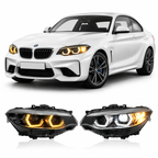 Dual Color LED Headlights Assembly for BMW 2 Series F22 F87 (2014–2019)