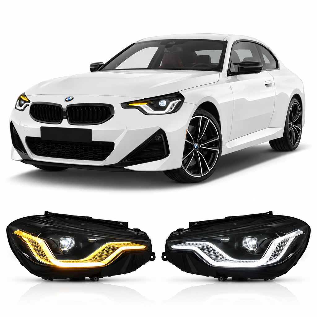 V2 Exclusive Shadow Dual-Color LED Headlights for BMW G42 2022-2026