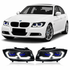 IKON Dual-Color Laser LED Headlights for BMW E90 3 Series