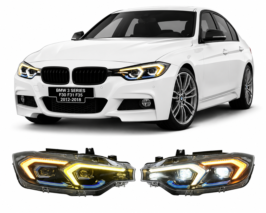 V2 Dual-Color LED Headlights for BMW F30/F31/F35 3 Series 2012-2018