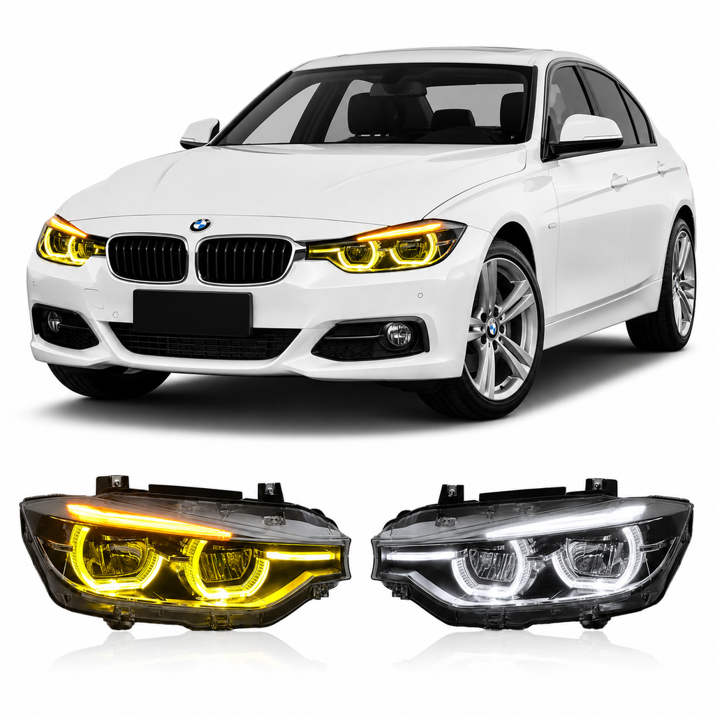 Three-Color IKON Style LED Headlights for BMW 3 Series F30/F35 2013-2018