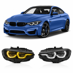 V3 Shadow Line IKON LED Headlights for BMW 4 Series F32/F33/F36, M4 F82 & M3 F80