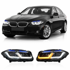 Dual Color LED Headlights Assembly for BMW 5 Series F10/F18
