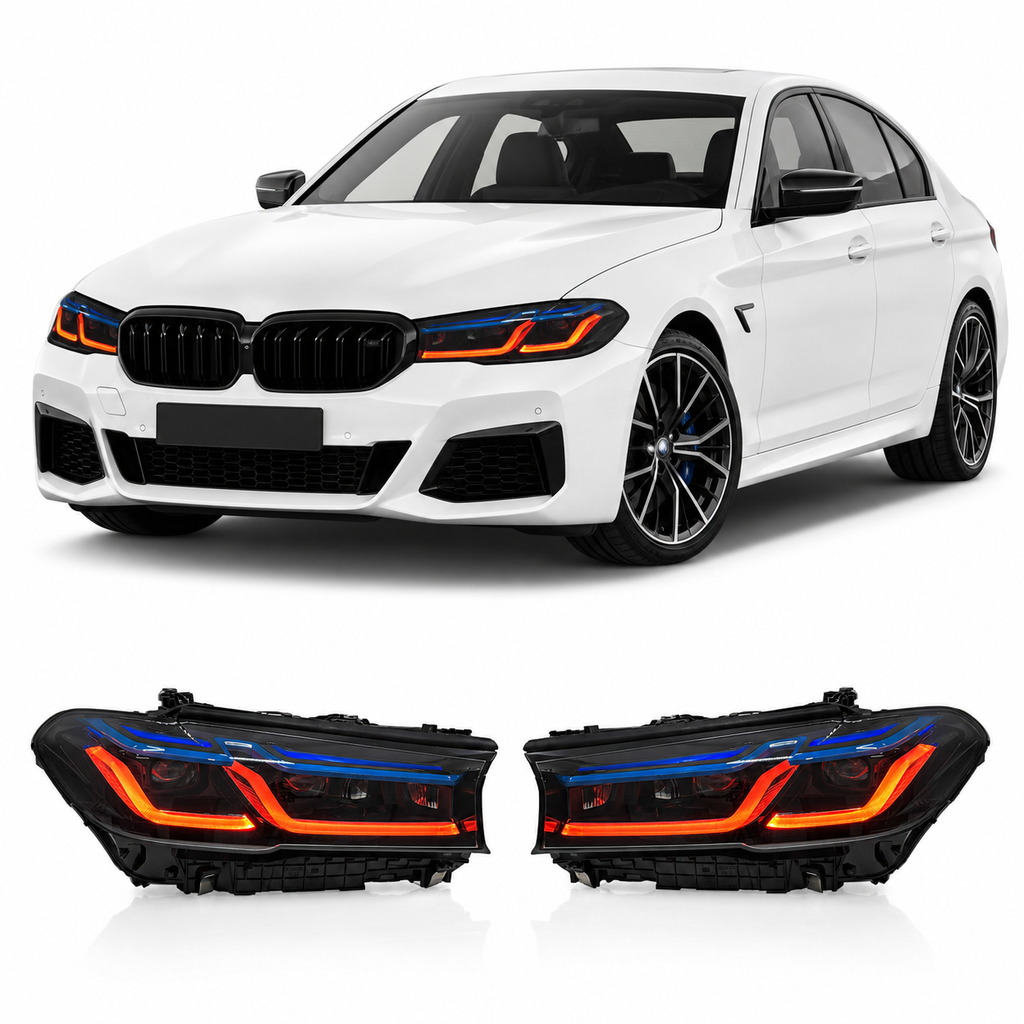 Tri-Color LED Headlights for BMW G30/G38 5 Series 2018-2020